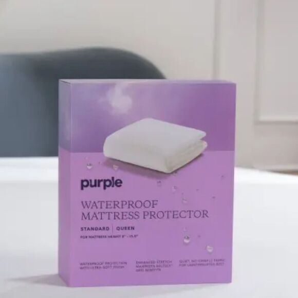 Purple Waterproof Mattress Protector- Queen - Picture 1 of 10